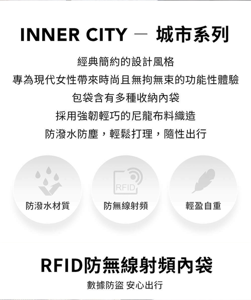 Hedgren 側背包 INNER CITY系列 RFID防盜 摺紋米 輕量斜背包 (M) HIC176M 得意時袋 product thumbnail 7