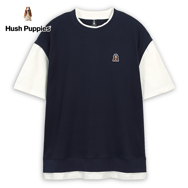 Hush Puppies 上衣 男裝漁夫帽狗假兩件華夫格上衣