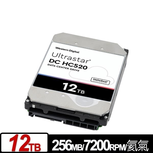 WD Ultrastar DC HC520 12TB 3.5吋 SATA 企業級硬碟 HUH721212ALE604 product thumbnail 3