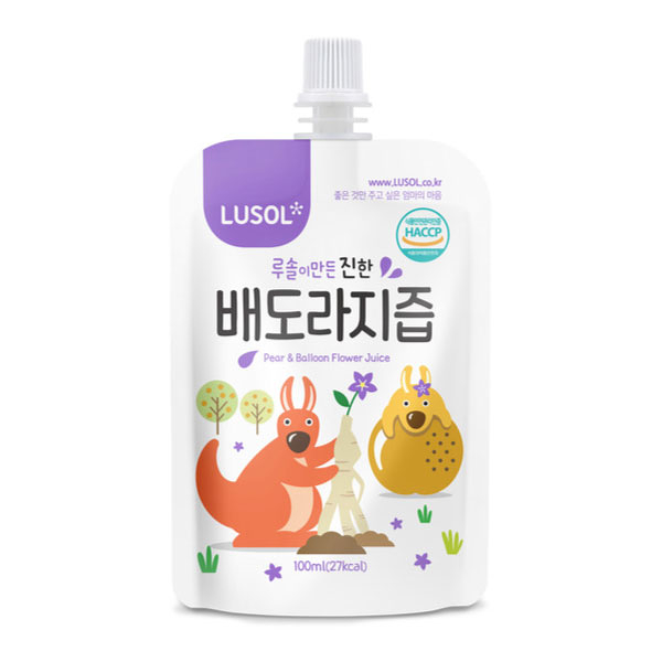 韓國 LUSOL 嬰幼兒雪梨桔梗汁100ml
