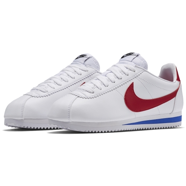 【現貨】NIKE CLASSIC CORTEZ LEATHER 男鞋 女鞋 休閒 阿甘 皮革 經典 白紅藍【運動世界】807471-103 product thumbnail 4