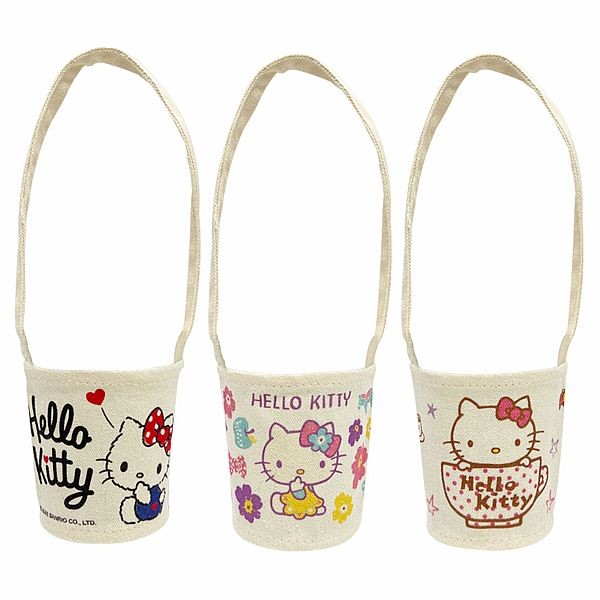 Hello Kitty 帆布飲料提袋(1入) 款式可選【小三美日】 DS016251 product thumbnail 2