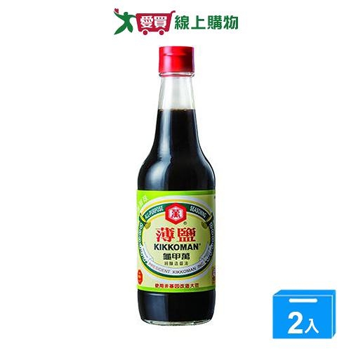 統一龜甲萬薄鹽醬油500ml【兩入組】【愛買】