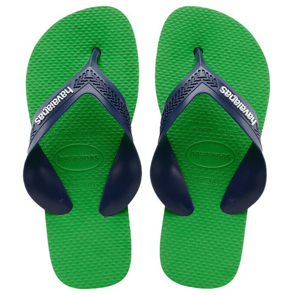 havaianas 哈瓦士 巴西人字拖 兒童款 Max 綠底藍帶 涼鞋 拖鞋 夾腳拖 海灘鞋【南風百貨】