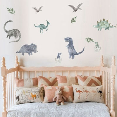 熱賣預購－可愛寶貝用品4 可愛恐龍貼紙壁飾 兒童房裝飾 product thumbnail 2