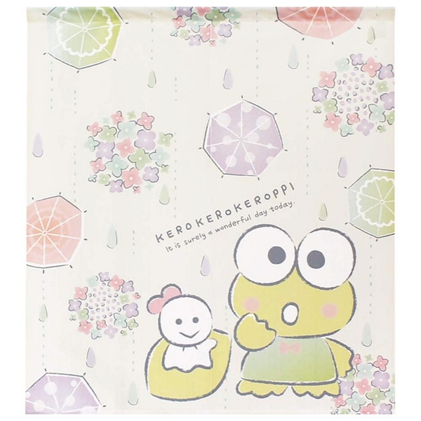 【震撼精品百貨】大眼蛙 KeroKeroKeroppi 大眼蛙~Sanrio KEROPPI 門簾 下雨(85X90CM) 日本製*92220