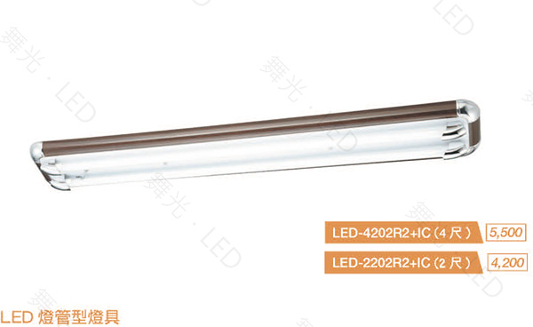 【燈王的店】舞光 LED T8 4尺 雙管 美術型 日光燈具+電子開關+小夜燈 燈管另購 LED-4202R2+IC