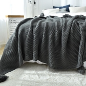 簡約現代灰色休閒毯辦公室樣板間午睡床尾巾冬季沙發毯子搭毯蓋毯 感恩慶免運