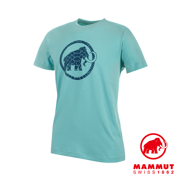 Mammut 長毛象 Trovat T-Shirt Men 機能LOGO素色短袖 T-Shirt 男款 水漾藍 #1017-09862