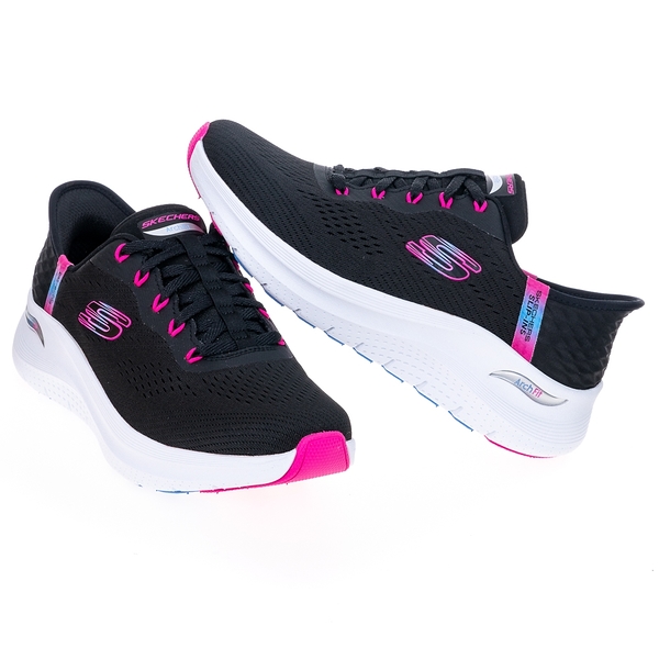 SKECHERS ARCH FIT 2.0 女 黑桃紅 休閒系列 寬楦款 150066WBKHP 休閒鞋 運動