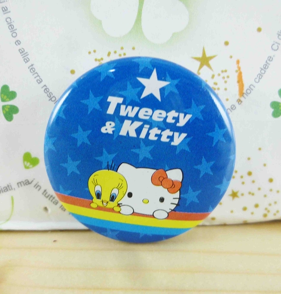 【震撼精品百貨】Hello Kitty 凱蒂貓~KITTY別針-圓形造型-藍星星