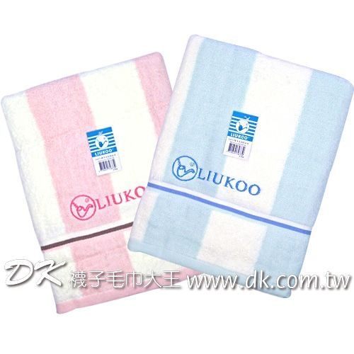 LIUKOO 煙斗大彩條浴巾 台灣製純棉浴巾【DK大王】