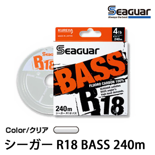 漁拓釣具 SEAGUAR R18 BASS 240M #10LB - #12LB [碳纖線]