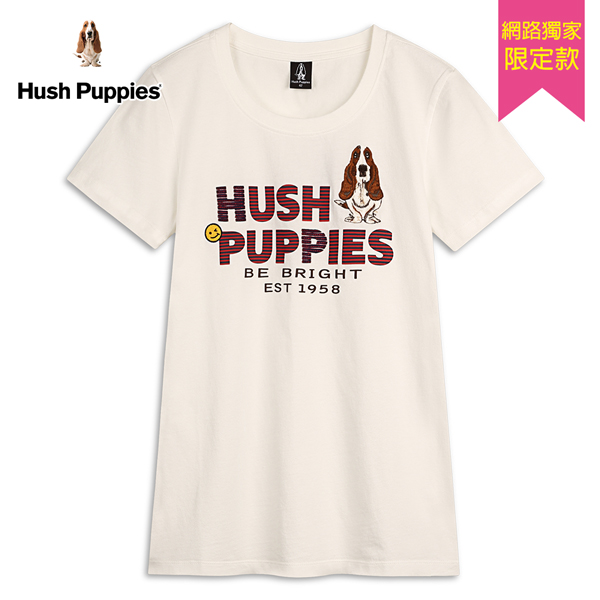 Hush Puppies T恤 女裝英文字條紋印花棉質短袖T恤 product thumbnail 2