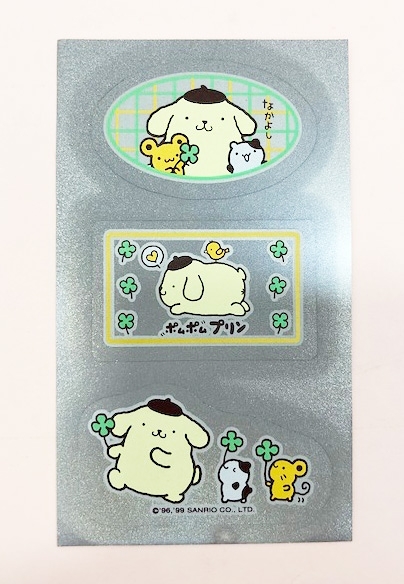 【震撼精品百貨】Pom Pom Purin 布丁狗~反光貼紙-銀#36505