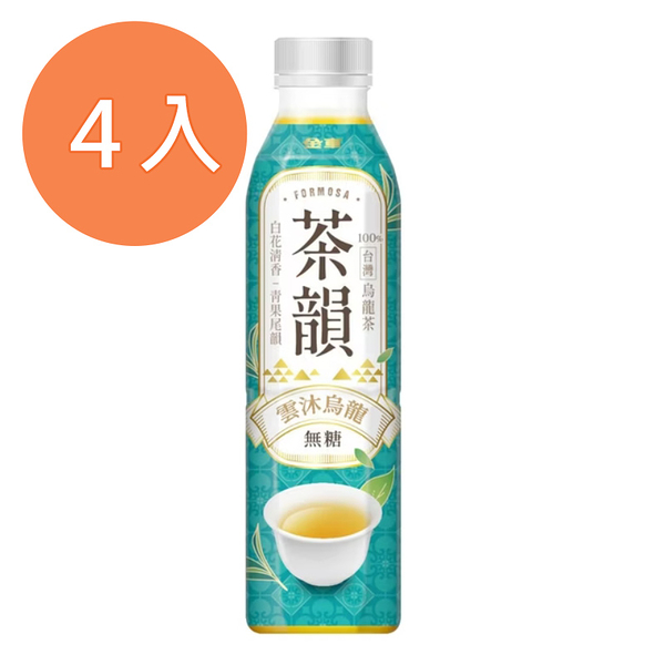 金車茶韻 雲沐烏龍 無糖 580ml(4入)/組【康鄰超市】