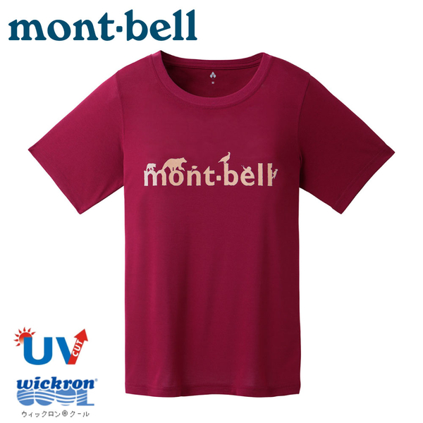 【Mont-Bell 日本 女 WIC.T W'S短袖排汗T恤《寶石紅》】1114179/排汗衣/休閒衫