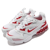 Nike 休閒鞋 Wmns Zoom Air Fire 白 紅 氣墊 女鞋 復古 運動鞋【ACS】 CW3876-101
