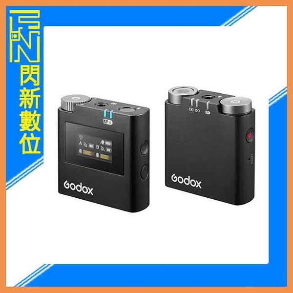 Godox 神牛Virso S M1 (Sony MI熱靴版) 無線麥克風 一對一 支援WAV內錄、降噪、三方收音(公司貨)