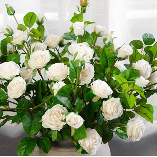 五頭薔薇玫瑰仿真花假花花瓶套裝房間臥室客廳干花束 Yahoo奇摩超級商城