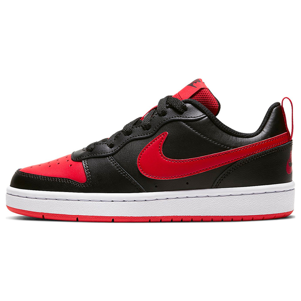 Nike COURT BOROUGH LOW 2 GS 女鞋 大童 休閒 皮革 黑紅【運動世界】BQ5448-007