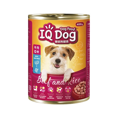 IQ DOG狗罐頭系列(牛肉+米/雞肉+米)(400G/罐)【愛買】 product thumbnail 3