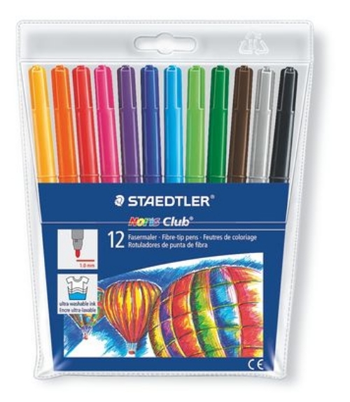 STAEDTLER 施德樓 NC水易洗彩色筆12色