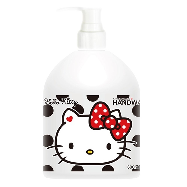 小禮堂 Hello Kitty 按壓式洗手乳 300ml (白麝香) 4716814-954625