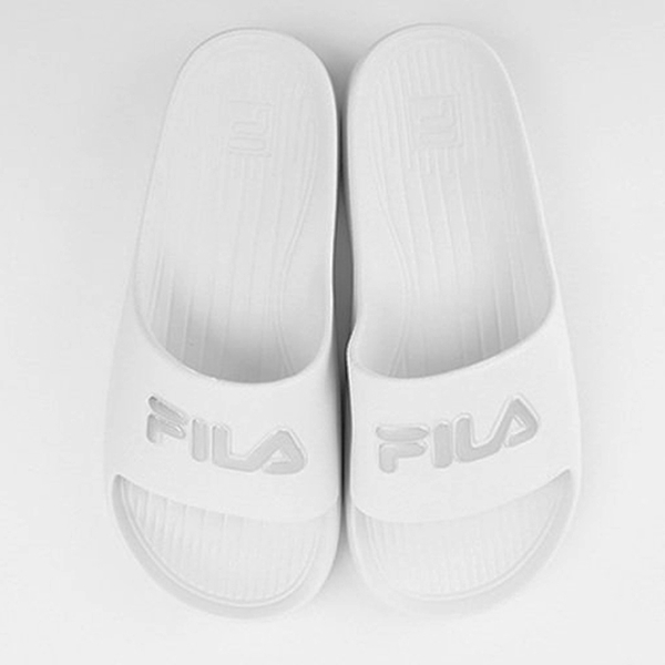 【現貨】FILA 男鞋 女鞋 拖鞋 休閒 防水 白 銀【運動世界】4-S355T-118