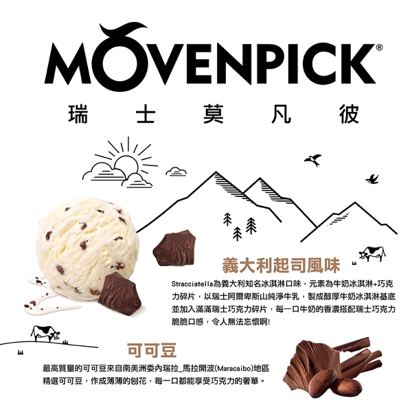 【瑞士原裝進口】Movenpick 莫凡彼冰淇淋 義大利起司風味2.4L家庭號