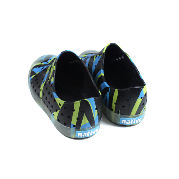 native 懶人鞋 洞洞鞋 黑/藍綠 小童 童鞋 15100103-8916 no099 product thumbnail 2