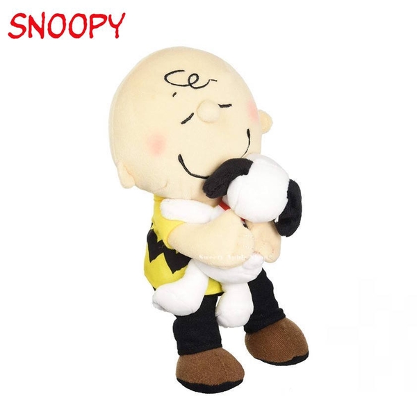 日本限定 SNOOPY 史努比＆查理布朗 抱抱 玩偶娃娃