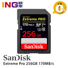 Sandisk Extreme Pro 256GB 170MB/s SDXC V30 4K 記憶卡 群光公司貨 256G SD 終身保固