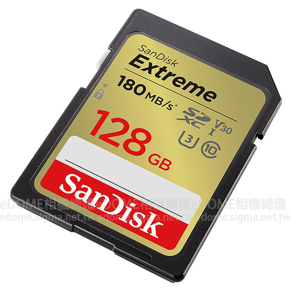 SanDisk Extreme SD SDXC 128GB C10 180MB/S V30 高速記憶卡 (免運 公司貨終身保固) 128G SDSDXVA-128G