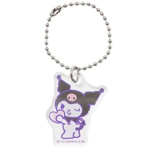 【震撼精品百貨】酷洛米_Kuromi~Sanrio 日本SANRIO三麗鷗 酷洛米壓克力造型吊飾(愛心款)*08798