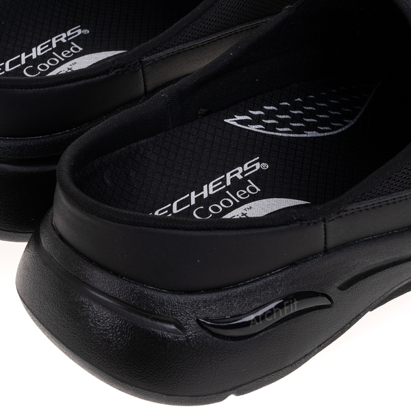 Skechers Go Walk Arch Fit-Leverage 懶人鞋 休閒鞋 男 黑 透氣 支撐 穆勒鞋 216253BBK product thumbnail 5