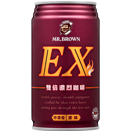 伯朗EX雙倍濃烈咖啡330ML x4入【愛買】 product thumbnail 2