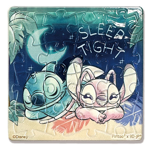 Disney迪士尼 Stitch星際寶貝 拼圖磁鐵16片-睡覺