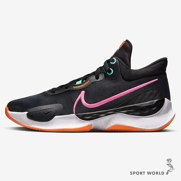 Nike 男鞋 籃球鞋 Renew Elevate 3 包覆 緩震 黑橘【運動世界】DD9304-007