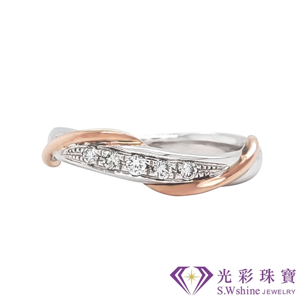 【光彩珠寶】婚戒 18K金結婚戒指 對戒 玫瑰戀愛 product thumbnail 3