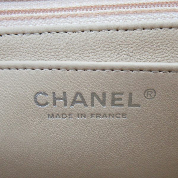 【二手名牌BRAND OFF】CHANEL 香奈兒 米色 牛皮 菱格紋 Classic Flap 30 肩背包 銀扣 product thumbnail 6