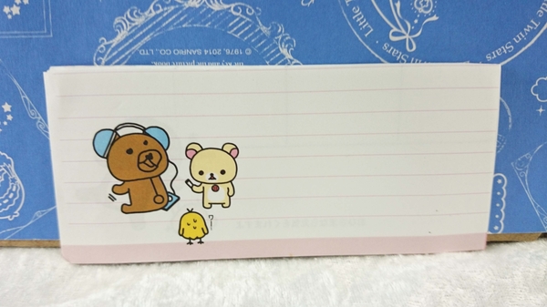 【震撼精品百貨】Rilakkuma San-X 拉拉熊懶懶熊~便條_長條_白_吃布丁