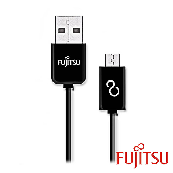 FUJITSU富士通 UM110-1K 黑色 MICRO USB傳輸充電圓線-15CM