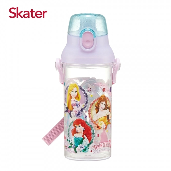 Skater x 迪士尼Disney 直飲透明水壺(480ml)-公主系列