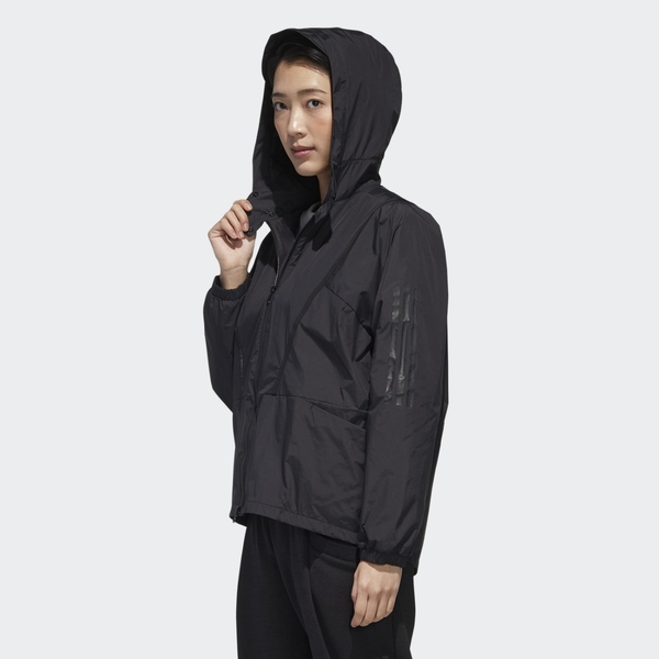 ADIDAS 女款黑色長連帽外套 GF6959 product thumbnail 2