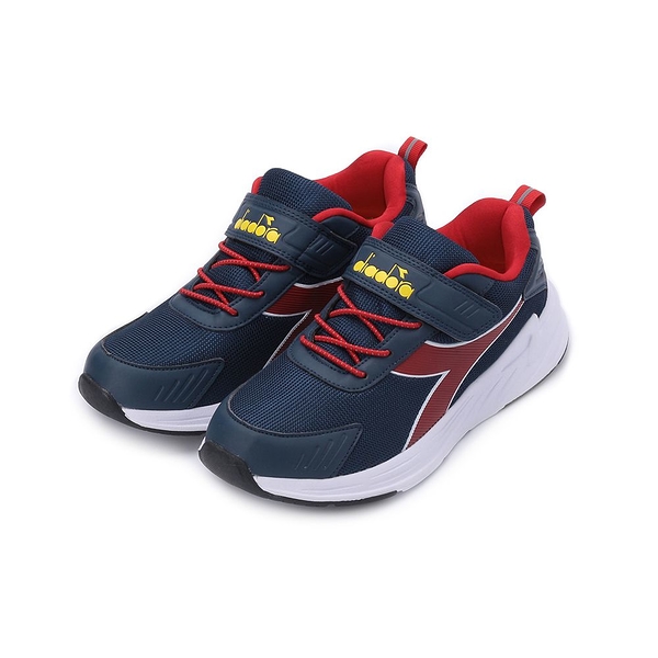 DIADORA 輕量寬楦慢跑鞋 藍紅 DA13077 大童鞋