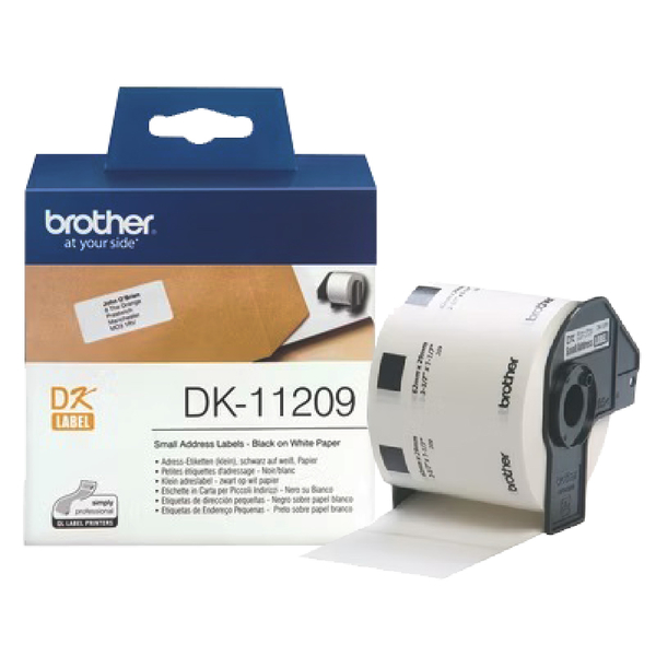 Brother DK-11209 定型標籤帶 29x62mm 白底黑字 耐久型紙質 800張定型標籤 product thumbnail 2