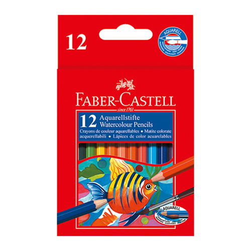 Faber-Castell 輝柏 NO.114461 12色經典水彩色鉛筆(短型)
