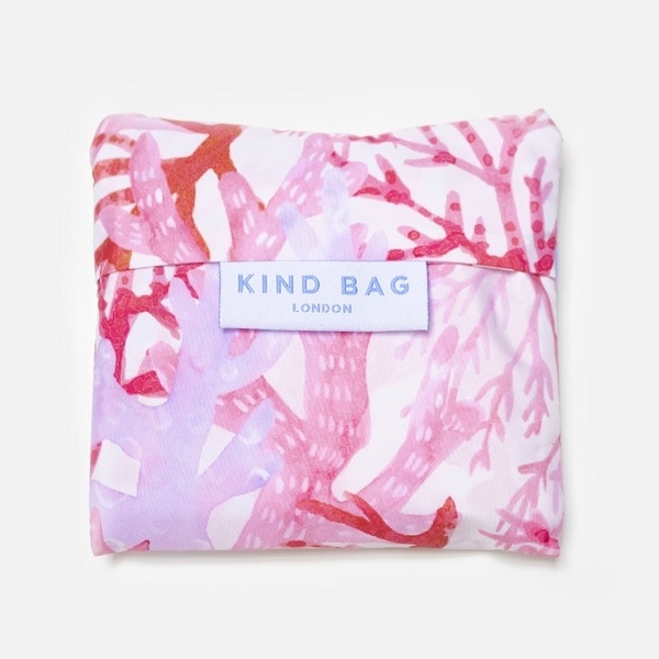 英國Kind Bag-環保收納購物袋-中-粉紅珊瑚 product thumbnail 3