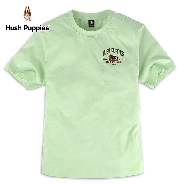 Hush Puppies T恤 男裝Q版刺繡趴狗印花寬鬆T恤